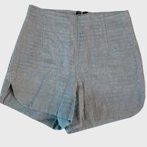 Chris and Jaime denim blue tiered high rise short shorts size XS